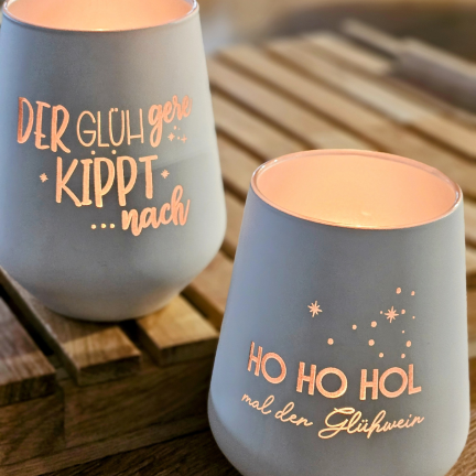 Glühweinglas/Windlicht