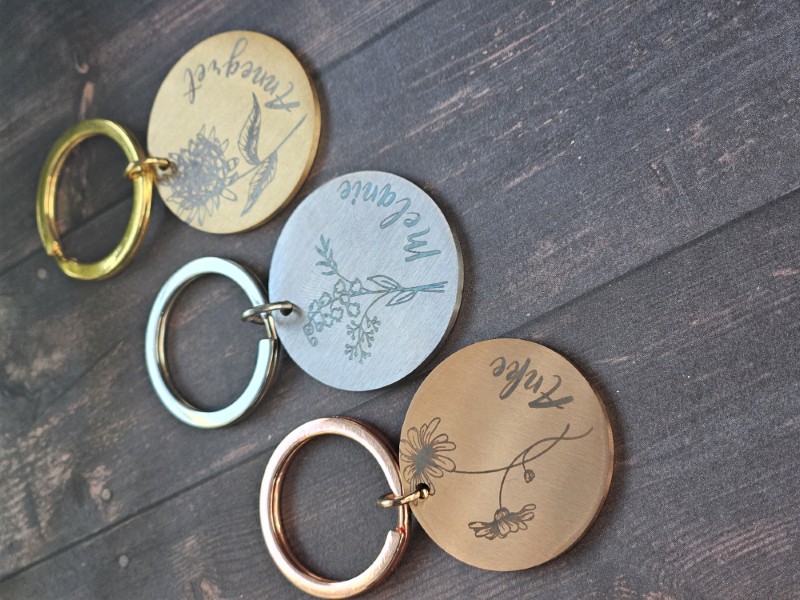 Geburtsblume Schlüsselanhänger