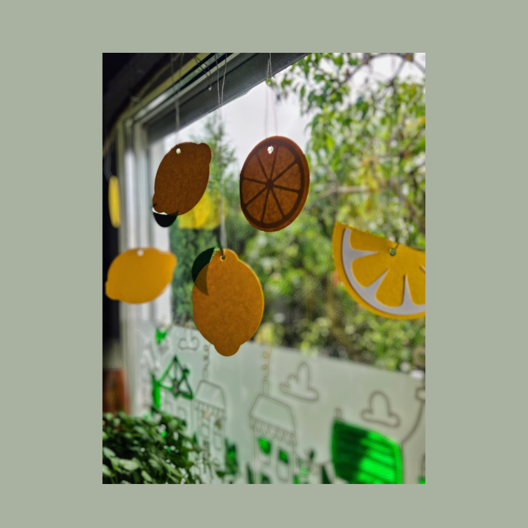 Zitronenanhänger für Fensterdeko